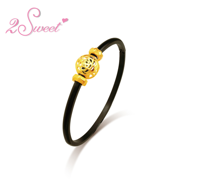 PE-2534玫瑰之愛純金鋼手環