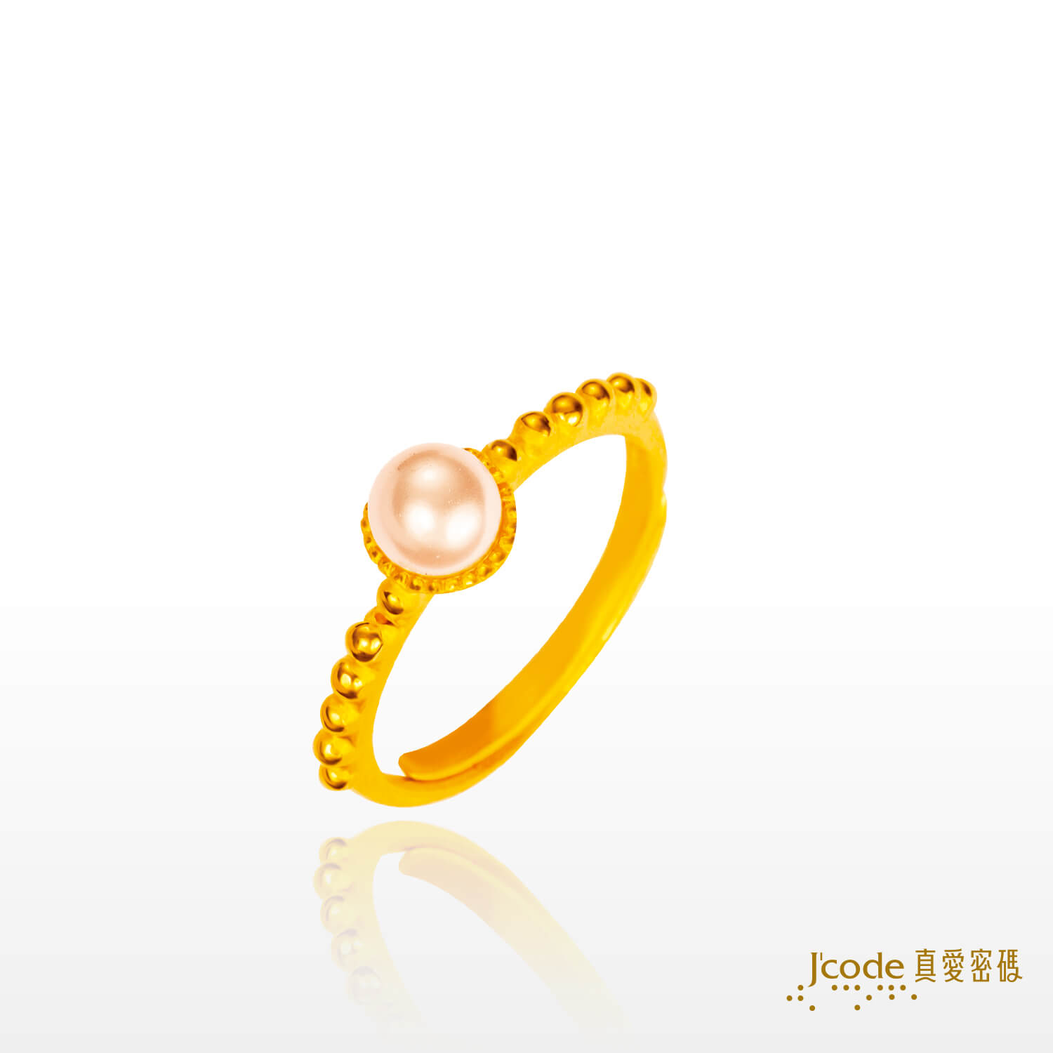 珍情 - 天然珍珠黃金戒指